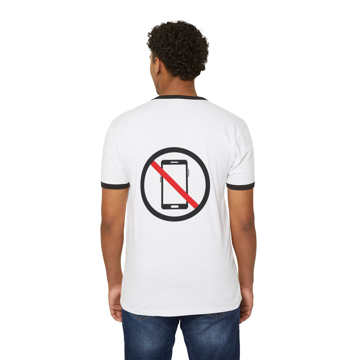 Ringer T-Shirt "I Miss The Days When The Only Thing Vibrating..." – No Phone Graphic