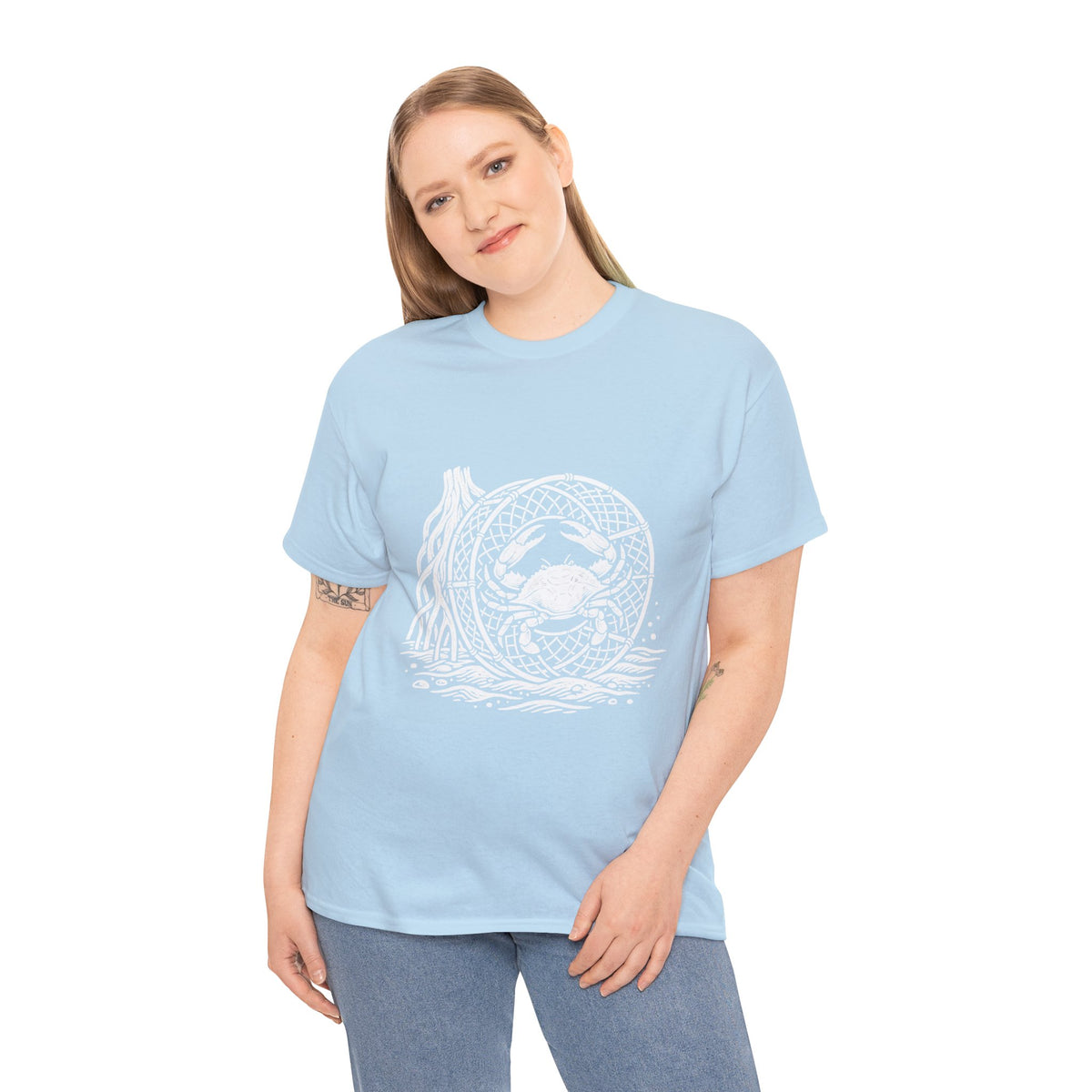 Crab Crew Graphic Tee — "Hauling Rebels Blue Crab Crew" Cotton T-Shirt