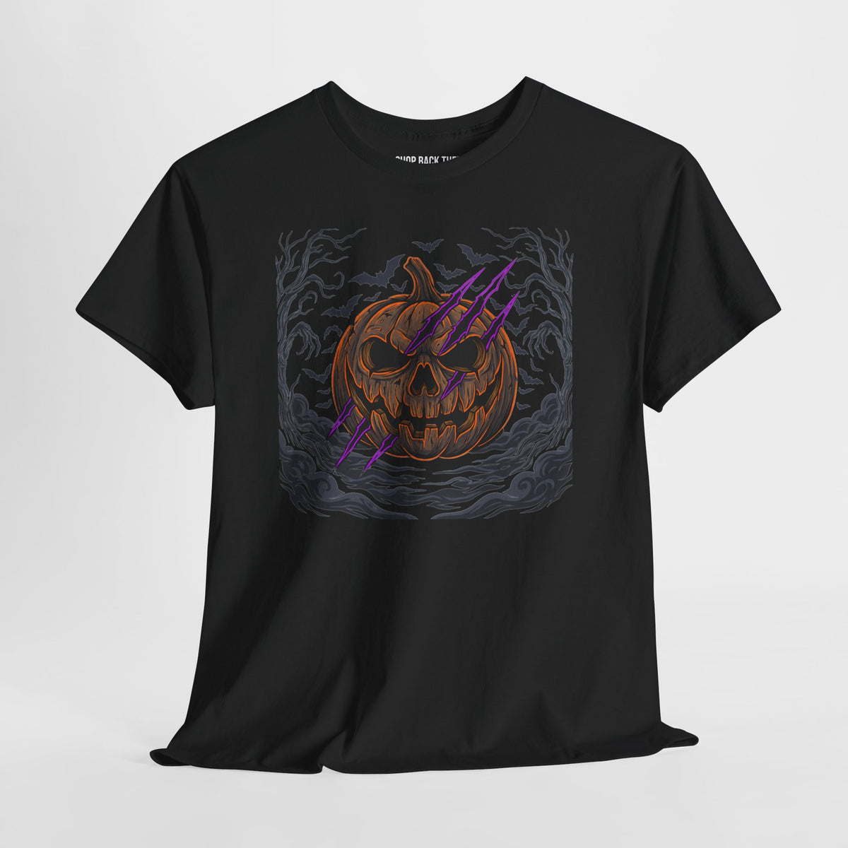 Jack-O'-Lantern Horror Tee — Creepy Pumpkin Gothic Halloween Shirt