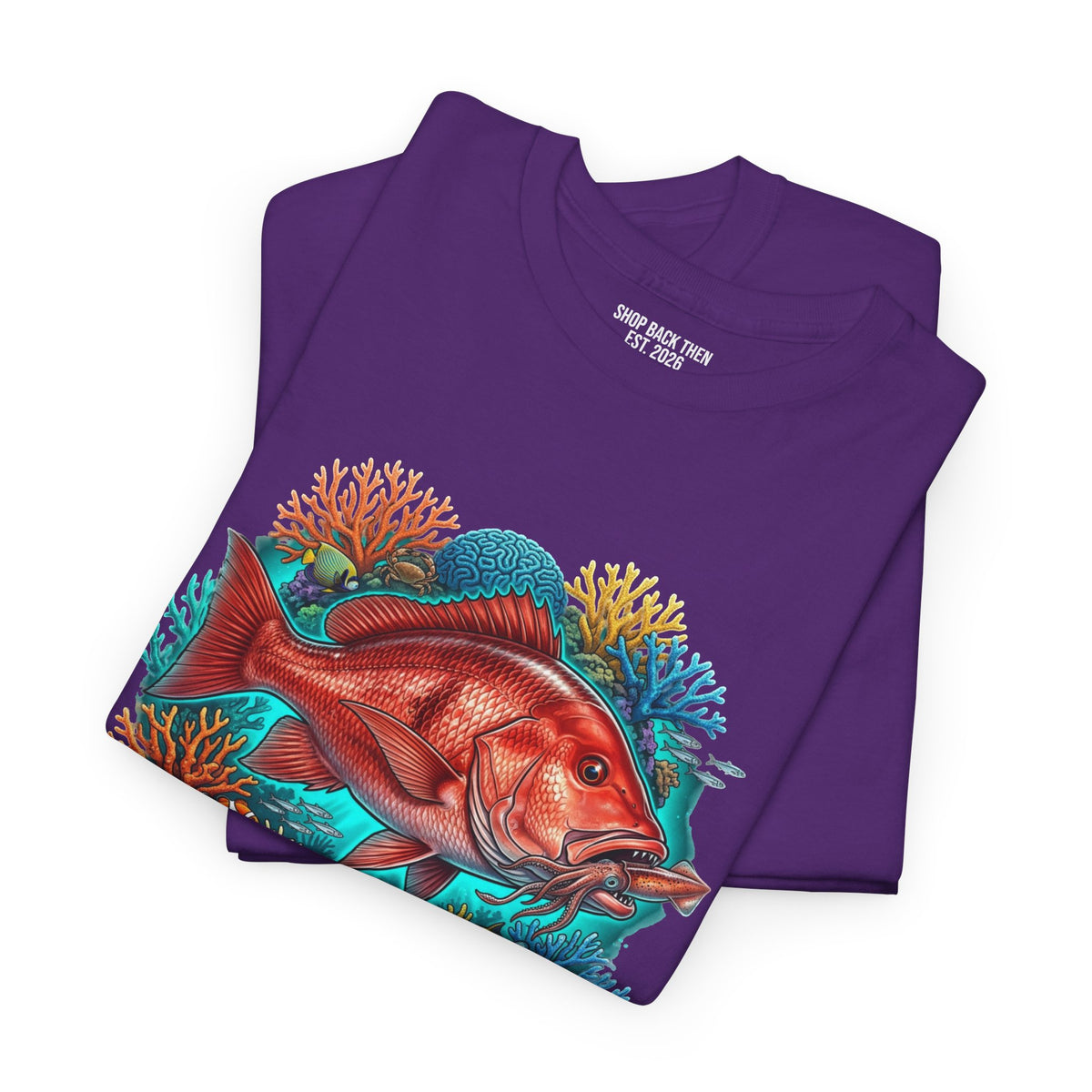 Red Grouper Reef T-Shirt — Tropical Fish Ocean Graphic Tee