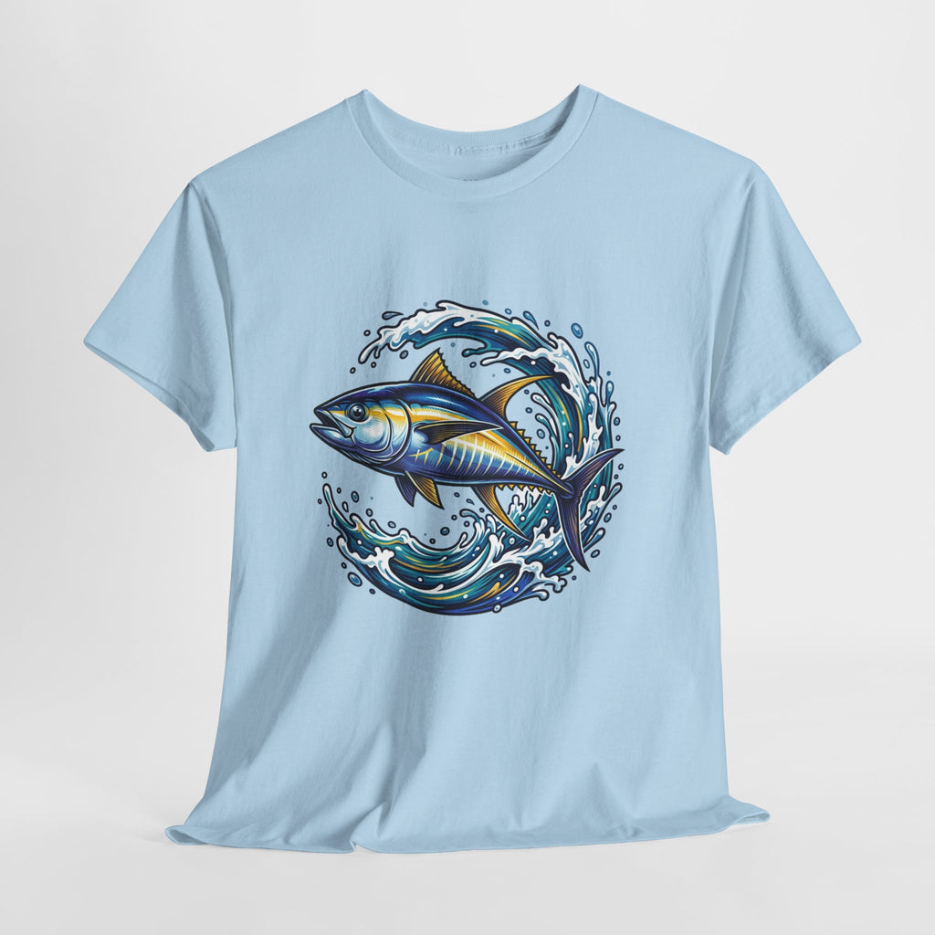 T-Shirt — Logged Out of the Matrix, Connected to the Blue Water (Tuna Wave Fishing Tee)