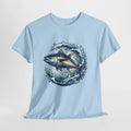 T-Shirt — Logged Out of the Matrix, Connected to the Blue Water (Tuna Wave Fishing Tee)