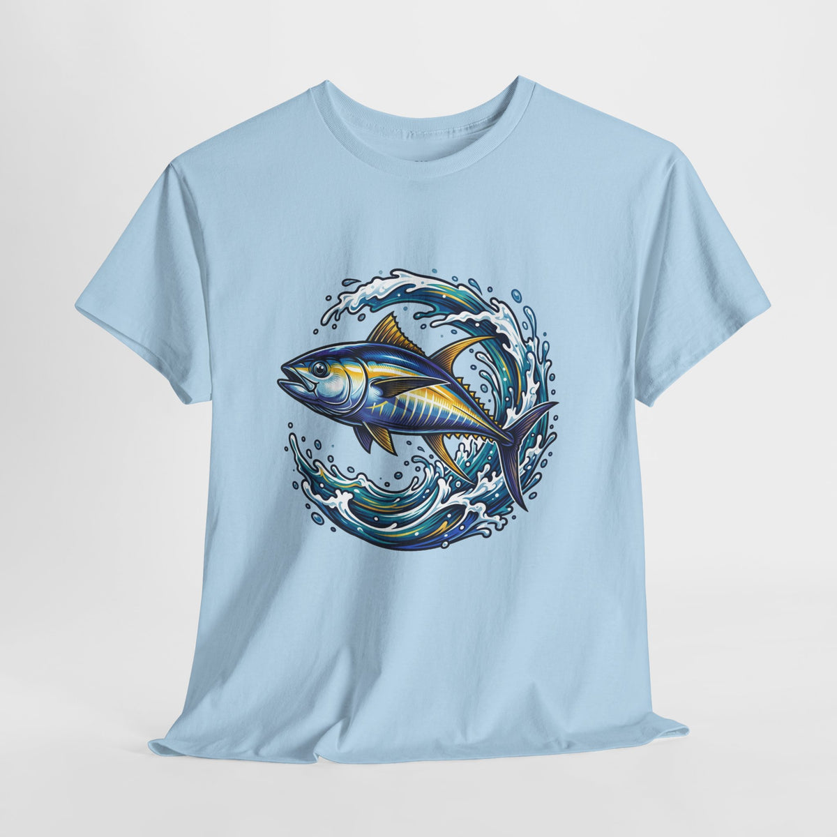 T-Shirt — Logged Out of the Matrix, Connected to the Blue Water (Tuna Wave Fishing Tee)