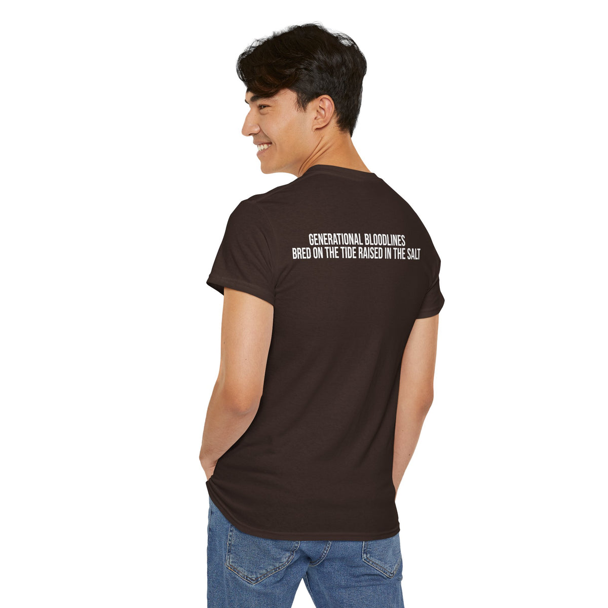 Fishing Family Tee — 'Generational Bloodlines, Bred on the Tide, Raised in the Salt' Graphic
