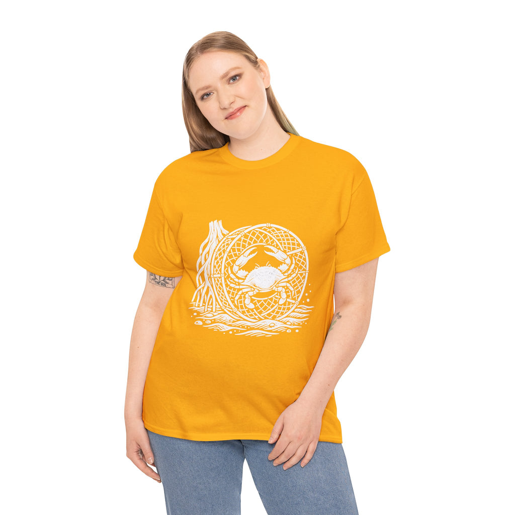 Crab Crew Graphic Tee — "Hauling Rebels Blue Crab Crew" Cotton T-Shirt
