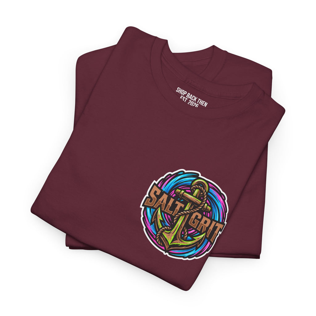 Flounder Wave T‑Shirt — 'Salt + Grit' Coastal Fishing Graphic Tee