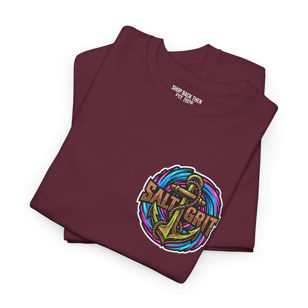 Flounder Wave T‑Shirt — 'Salt + Grit' Coastal Fishing Graphic Tee
