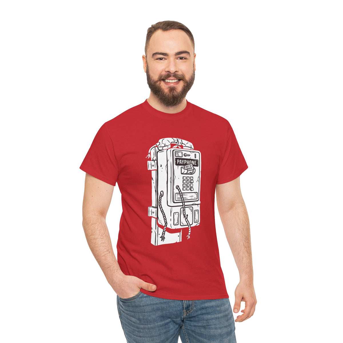 Retro Payphone T‑Shirt — "Back in the Day We Were Free Not Tracked" Vintage Camera Tee