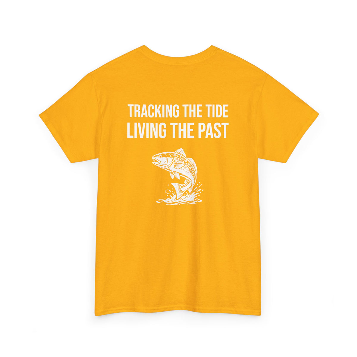 Fishing Tee — "Tracking the Tide, Living the Past" Graphic Shirt