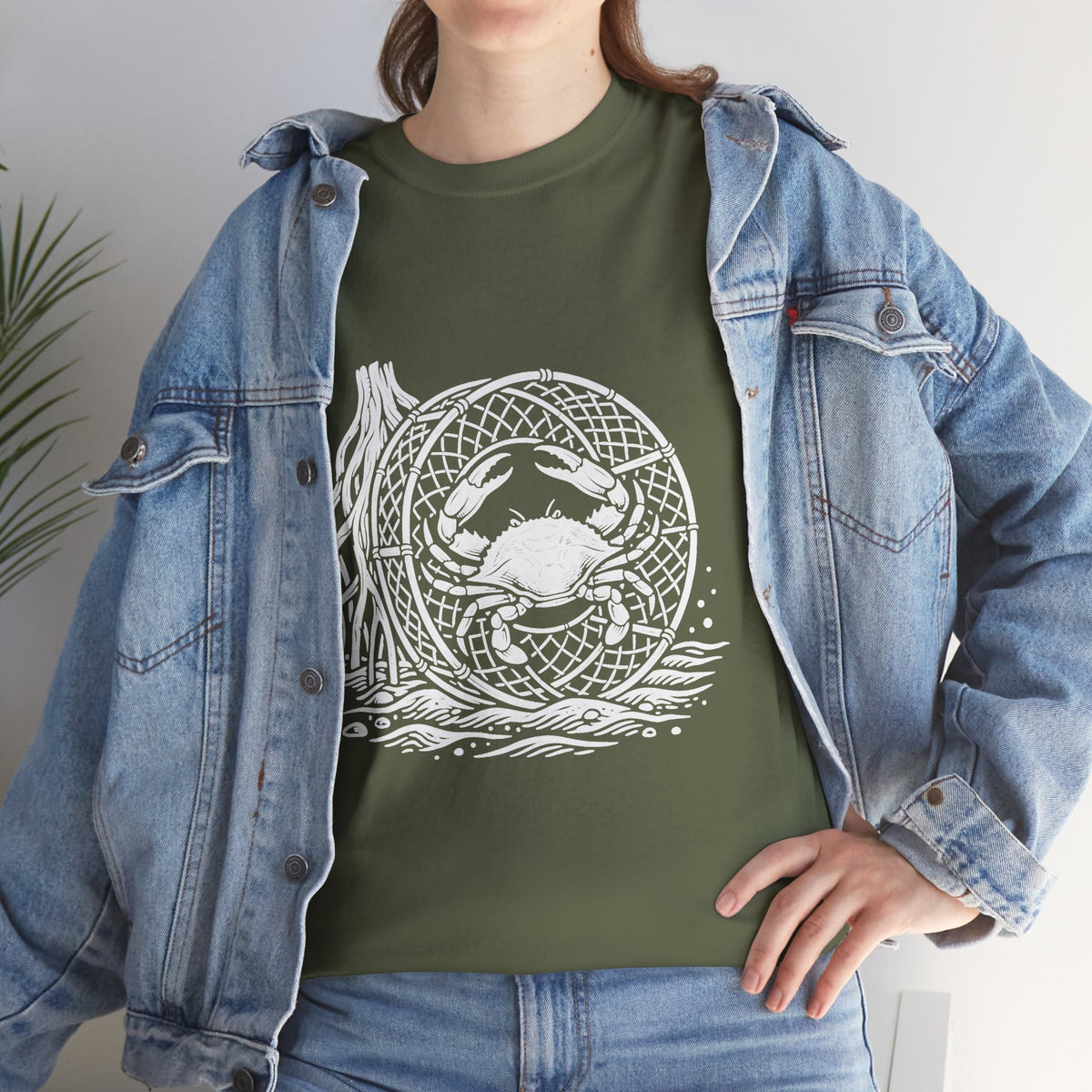 Crab Crew Graphic Tee — "Hauling Rebels Blue Crab Crew" Cotton T-Shirt