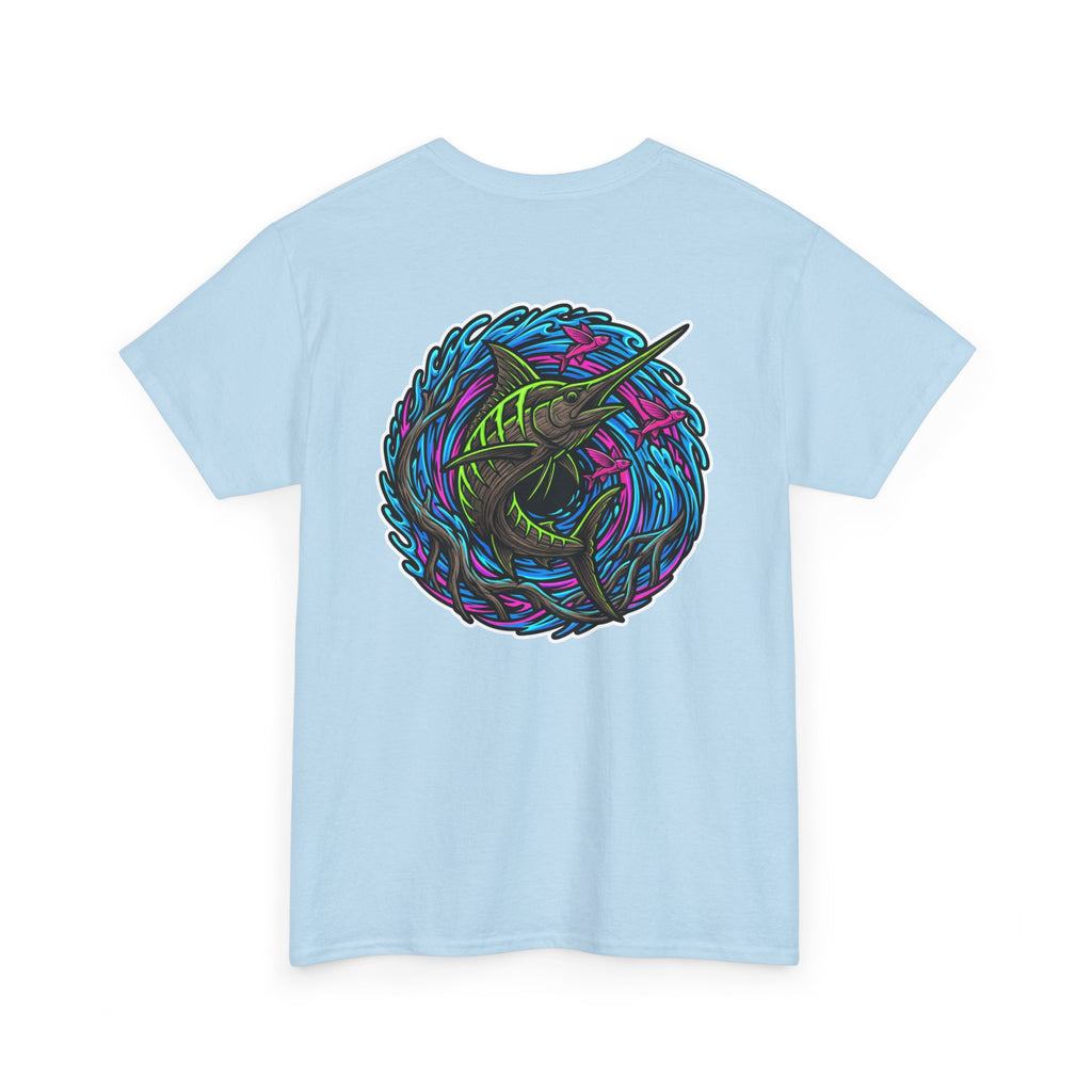 Marlin Wave Graphic Tee — 'Salt Grit' Ocean Adventure Shirt
