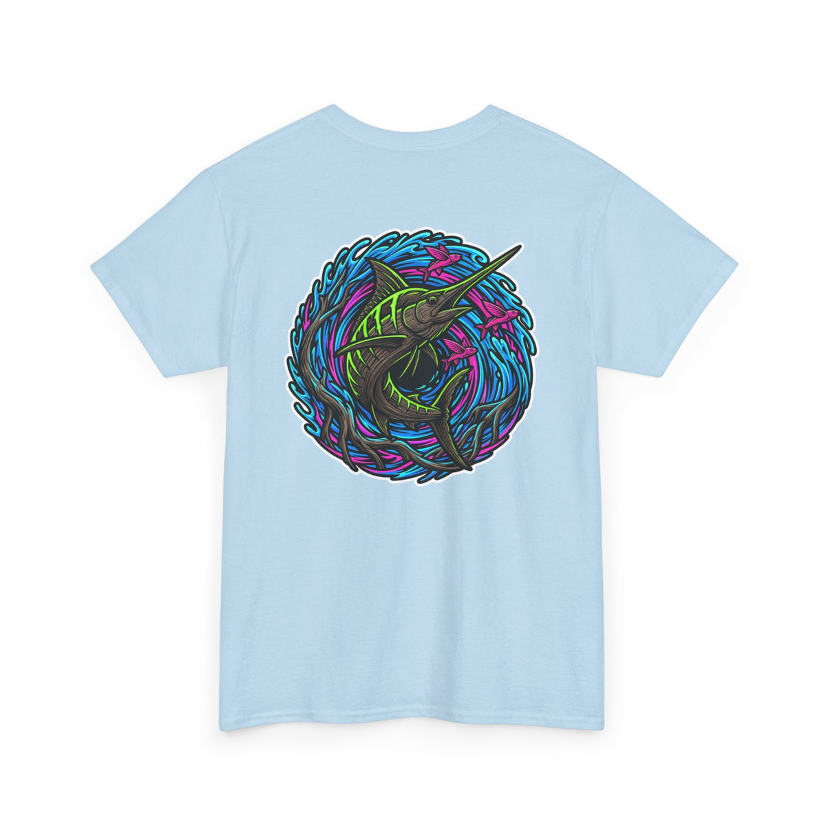 Marlin Wave Graphic Tee — 'Salt Grit' Ocean Adventure Shirt
