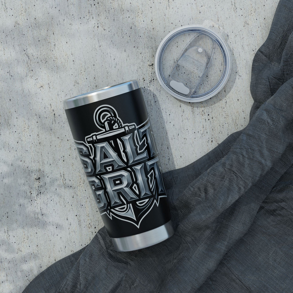 Tumbler — 'Salt & Grit' Nautical 20oz Stainless Travel Tumbler