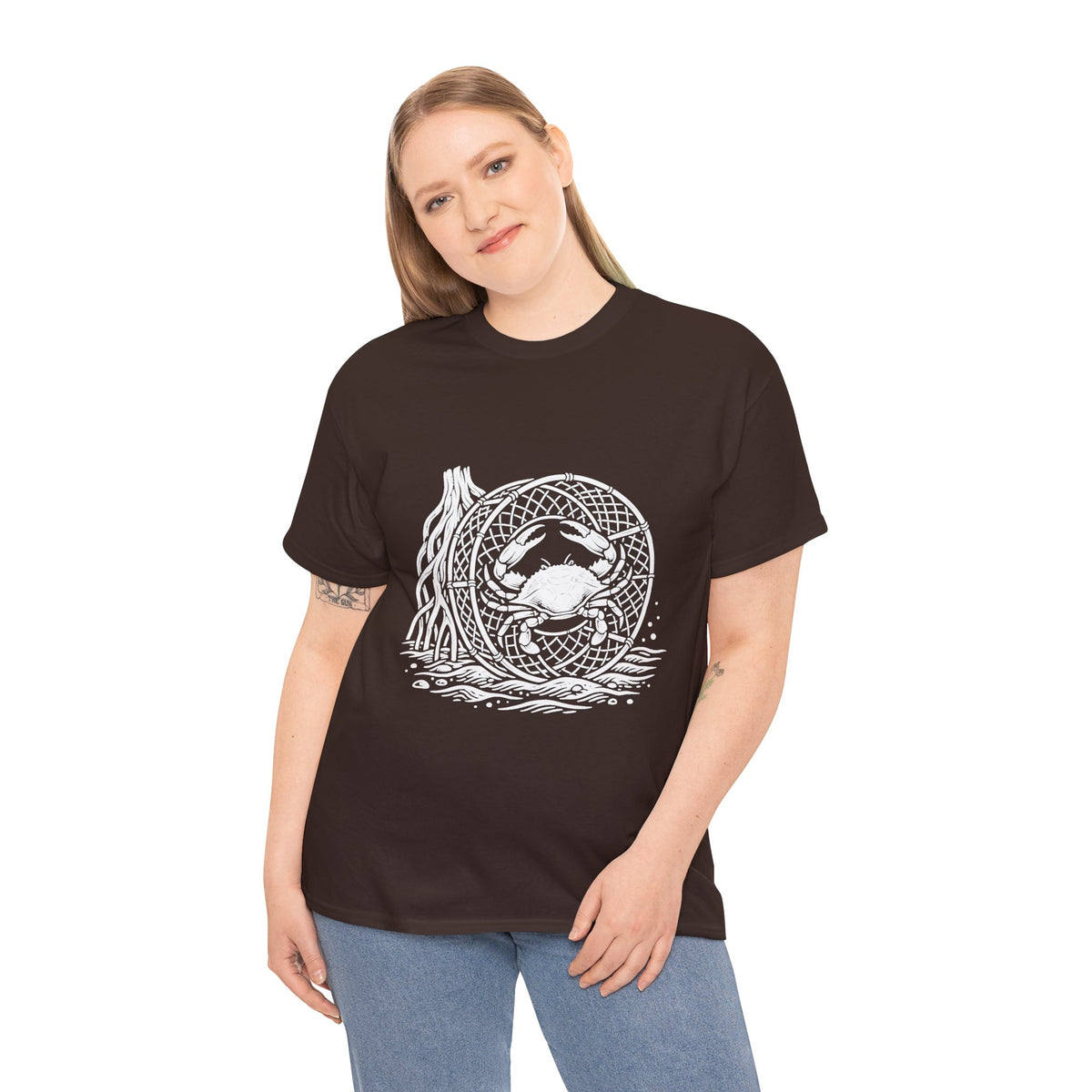 Crab Crew Graphic Tee — "Hauling Rebels Blue Crab Crew" Cotton T-Shirt