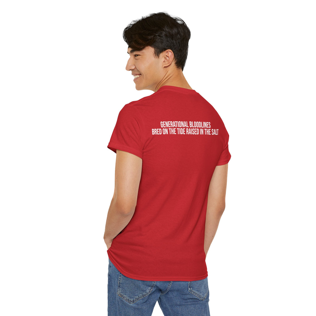 Fishing Family Tee — 'Generational Bloodlines, Bred on the Tide, Raised in the Salt' Graphic