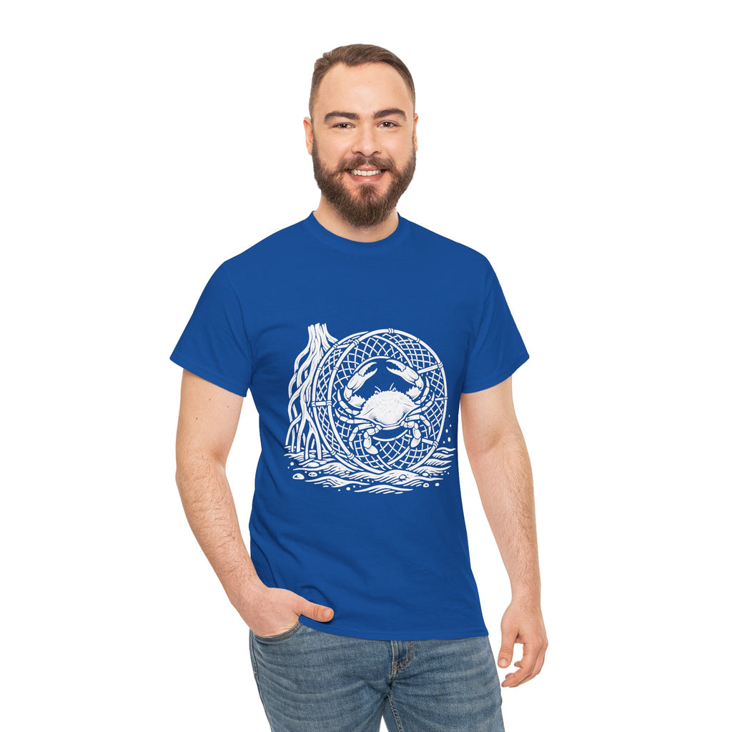Crab Crew Graphic Tee — "Hauling Rebels Blue Crab Crew" Cotton T-Shirt