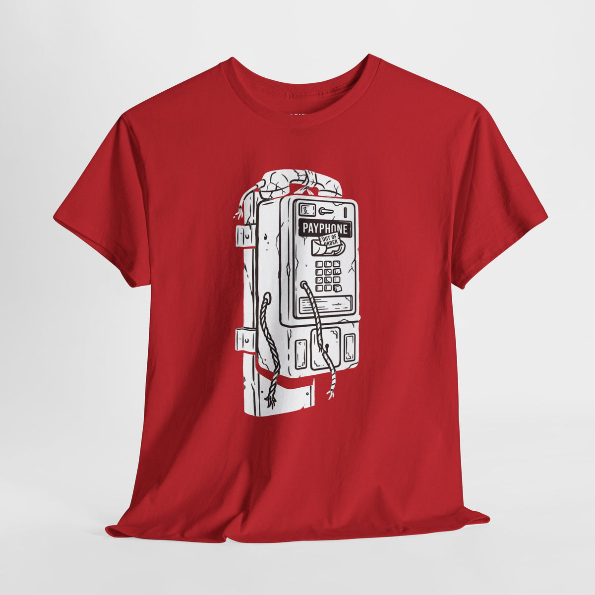 Retro Payphone T‑Shirt — "Back in the Day We Were Free Not Tracked" Vintage Camera Tee