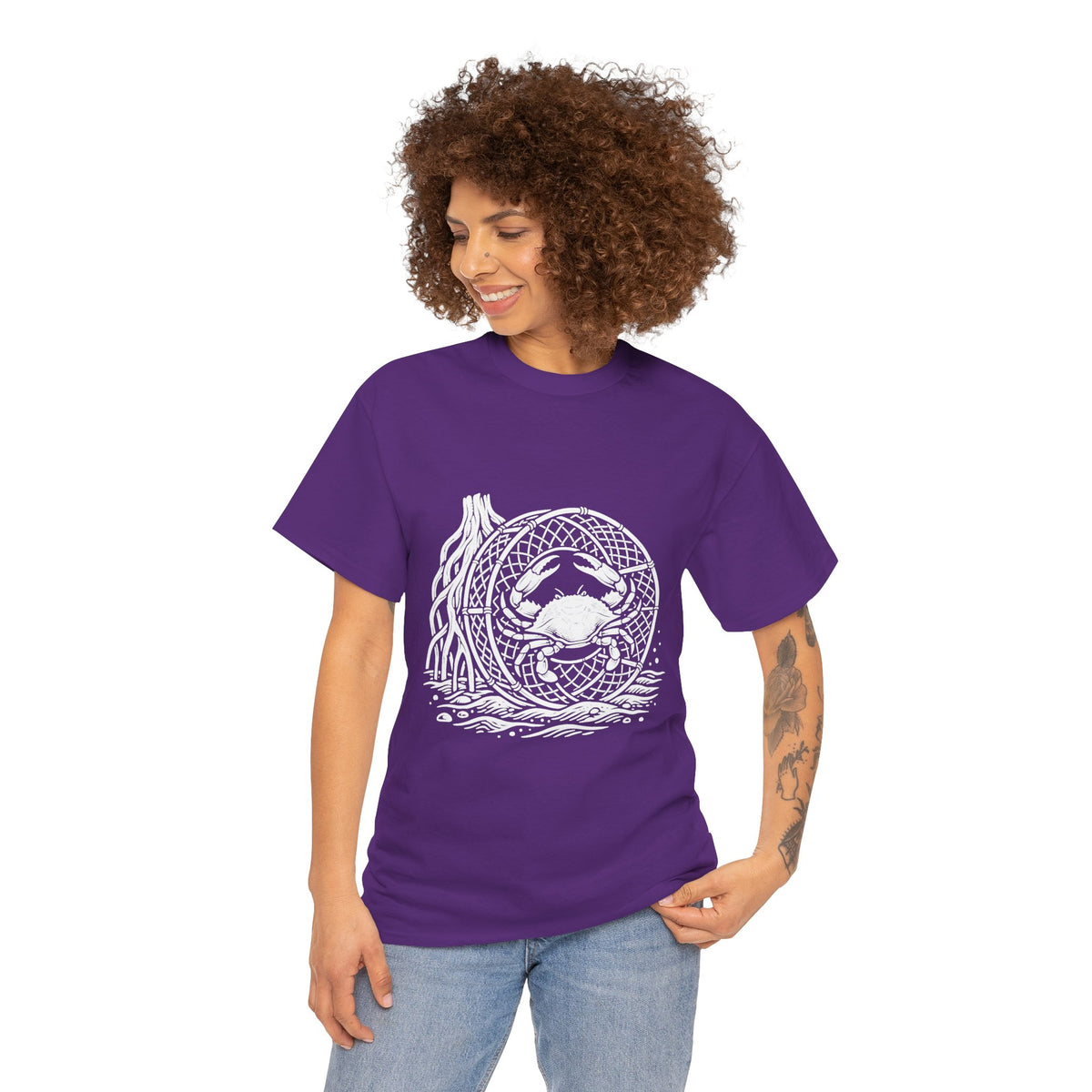 Crab Crew Graphic Tee — "Hauling Rebels Blue Crab Crew" Cotton T-Shirt