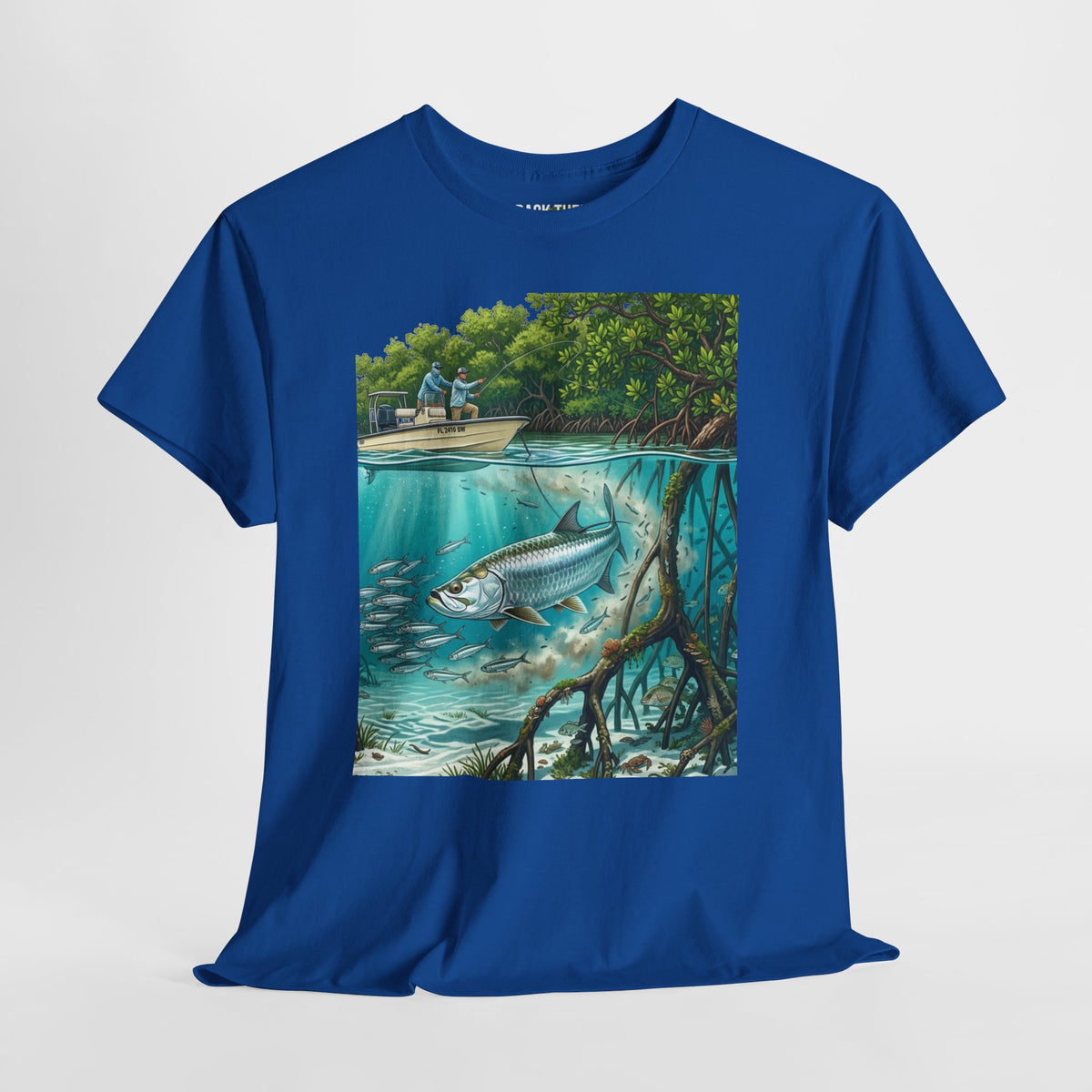 Fishing T-Shirt — "Back-Bay Rebel" Mangrove Born Graphic Tee