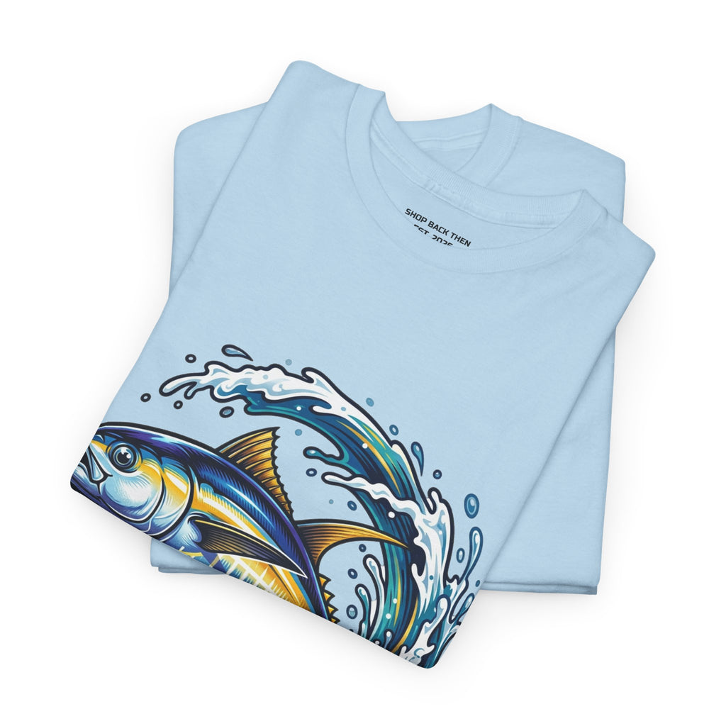 T-Shirt — Logged Out of the Matrix, Connected to the Blue Water (Tuna Wave Fishing Tee)