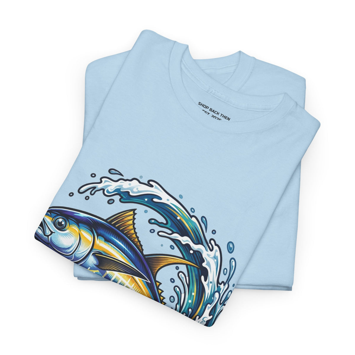 T-Shirt — Logged Out of the Matrix, Connected to the Blue Water (Tuna Wave Fishing Tee)