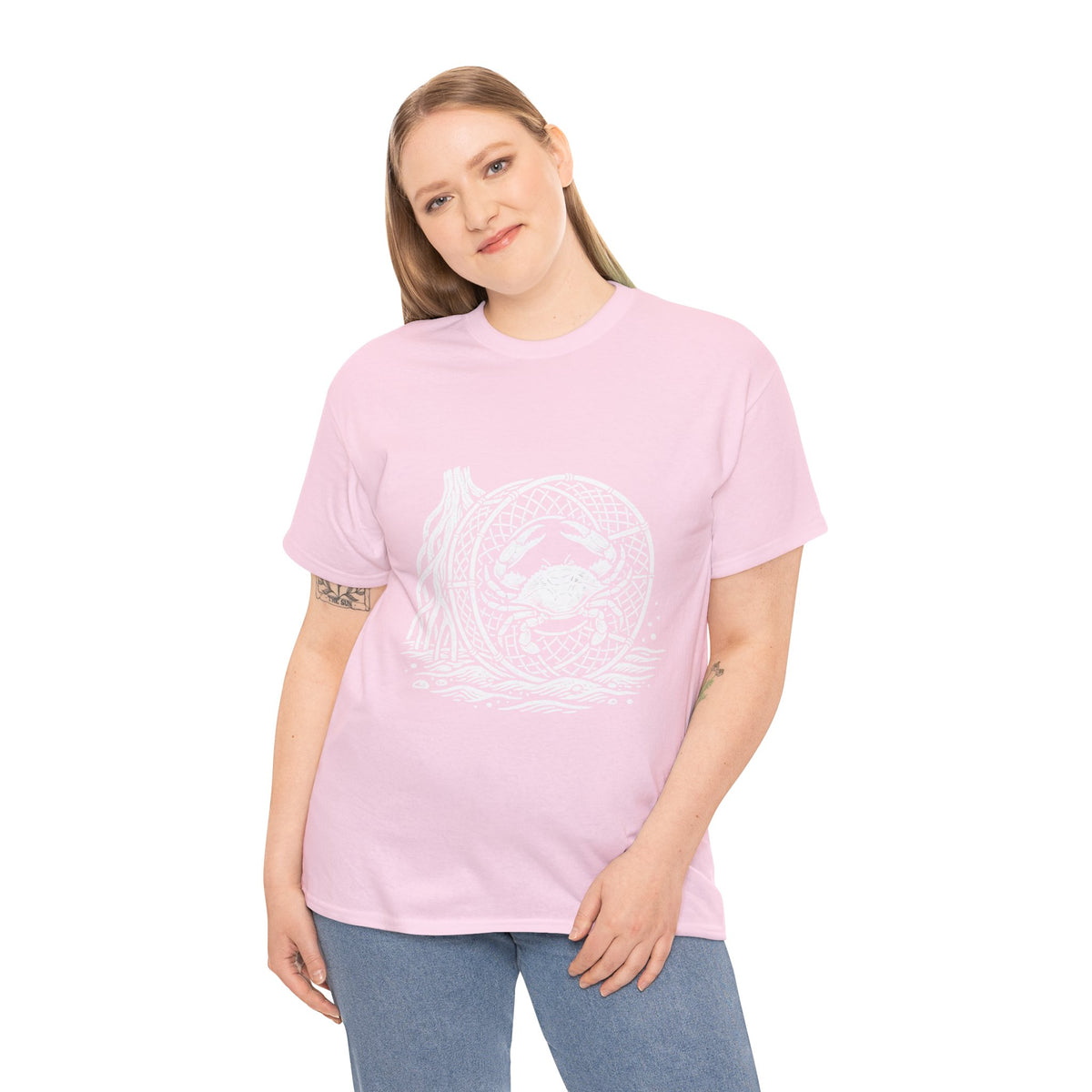 Crab Crew Graphic Tee — "Hauling Rebels Blue Crab Crew" Cotton T-Shirt