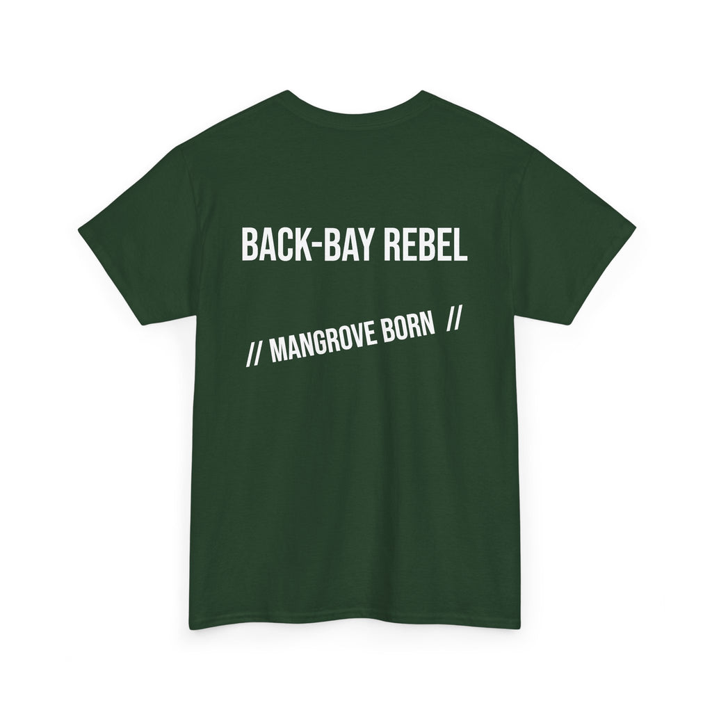 Fishing T-Shirt — "Back-Bay Rebel" Mangrove Born Graphic Tee