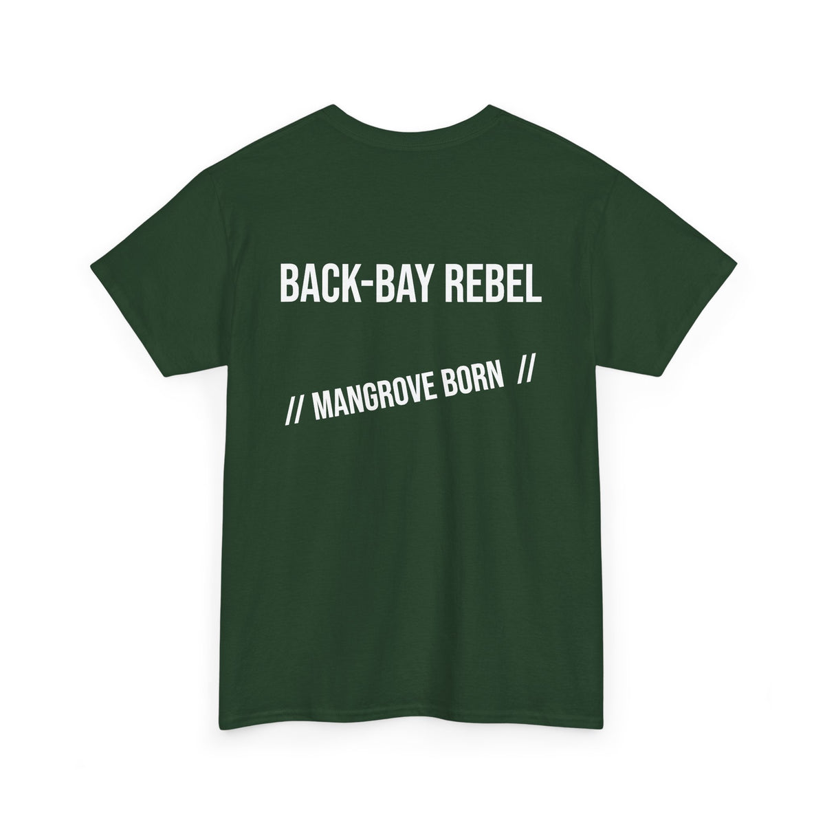 Fishing T-Shirt — "Back-Bay Rebel" Mangrove Born Graphic Tee