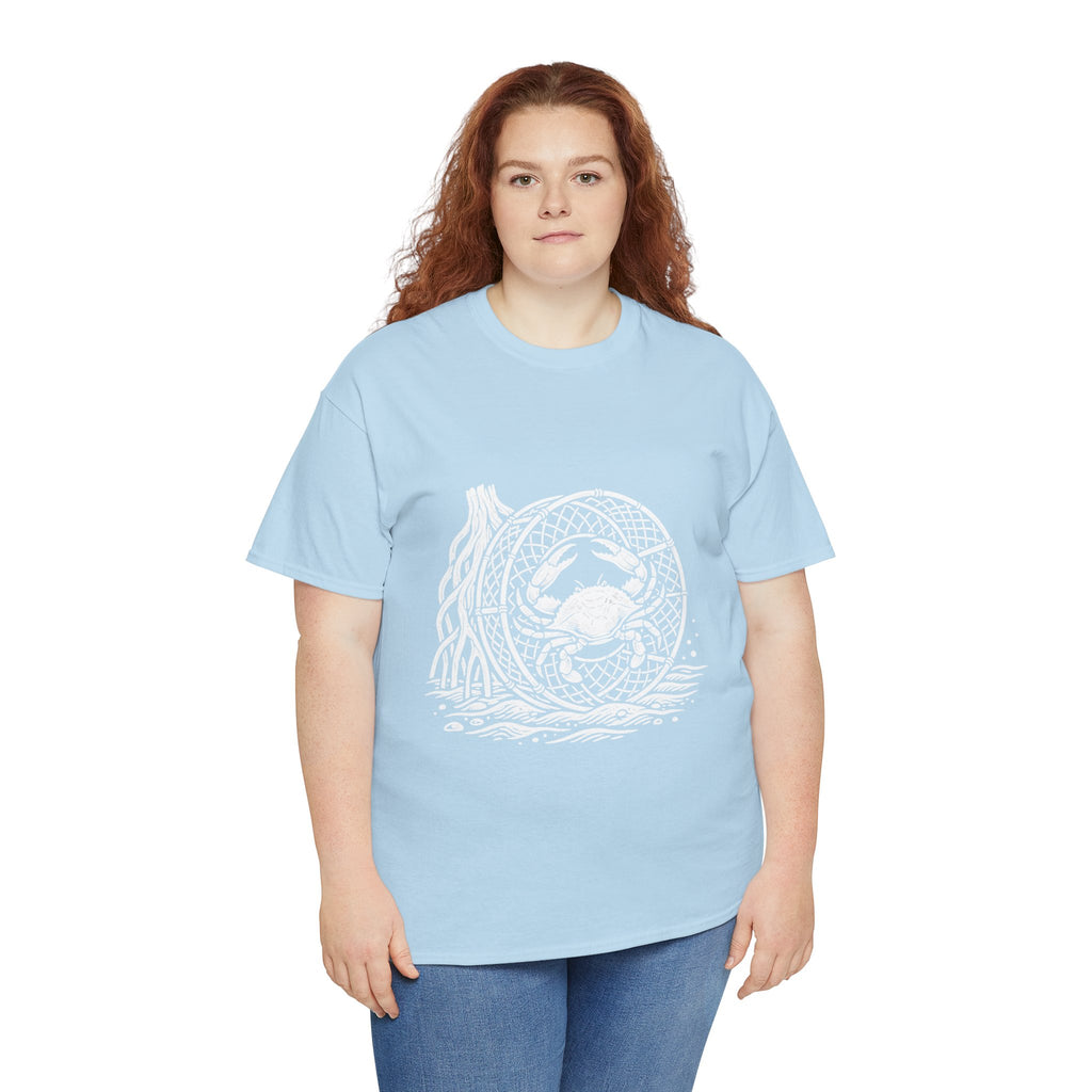 Crab Crew Graphic Tee — "Hauling Rebels Blue Crab Crew" Cotton T-Shirt