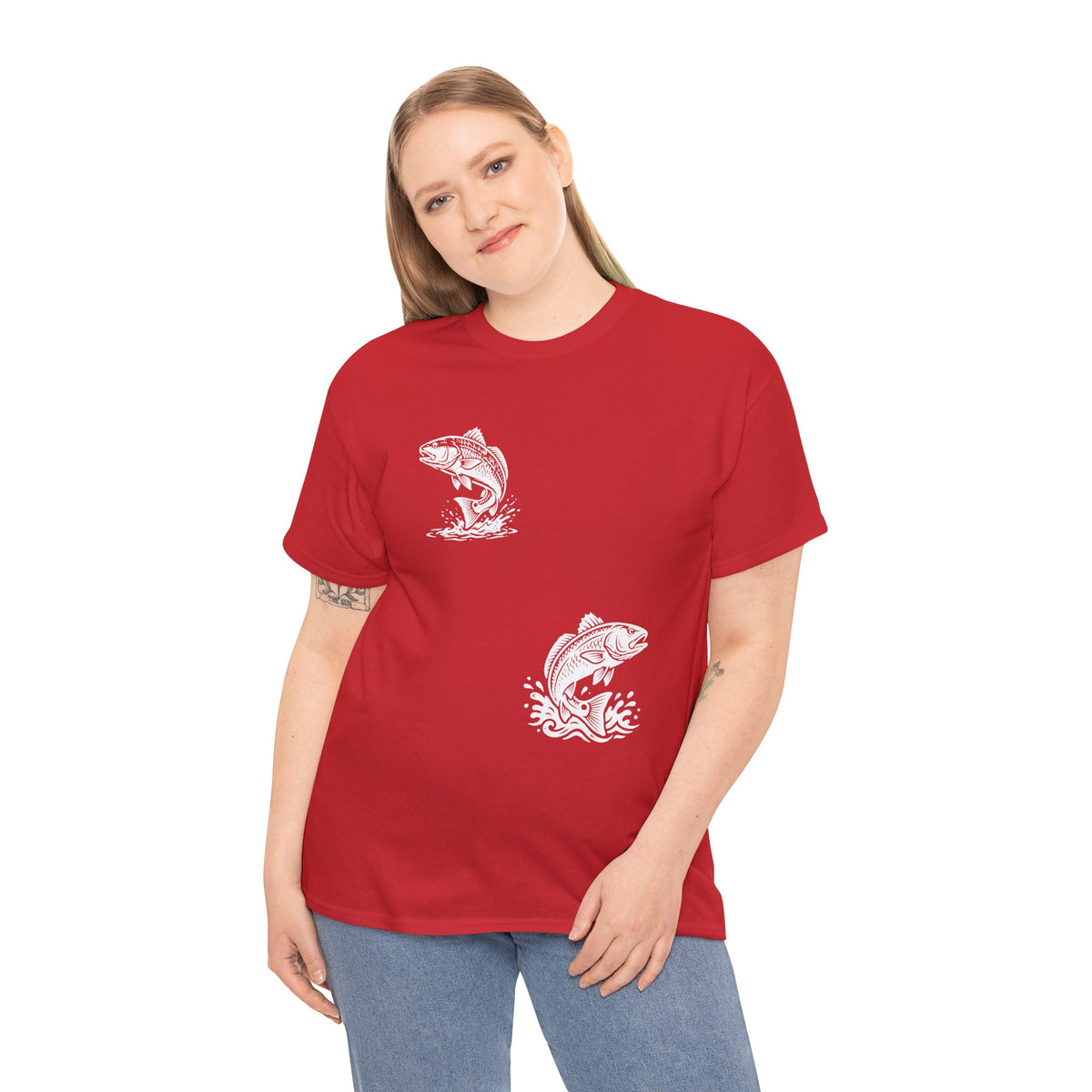 Go Track a Redfish Tee — Fishing Graphic T-Shirt with 'The Apps Are Tracking You' Slogan