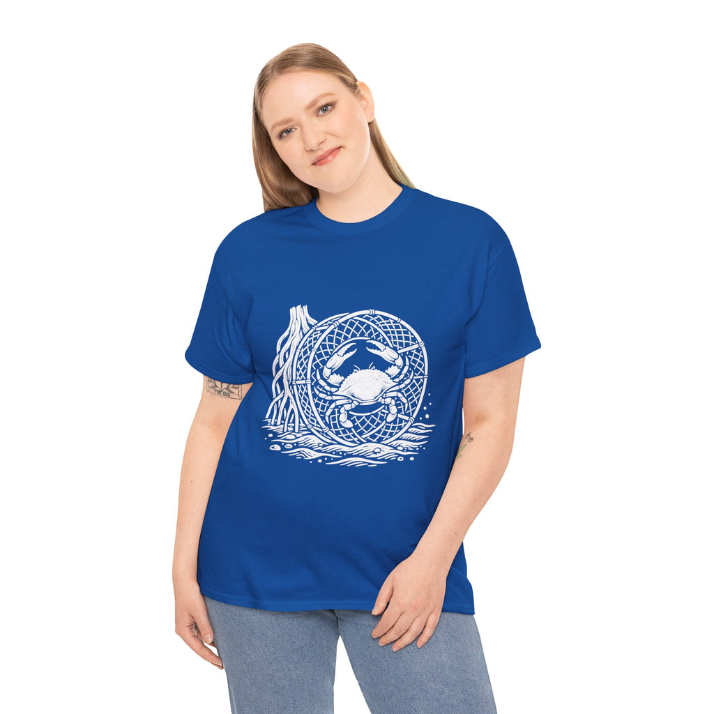 Crab Crew Graphic Tee — "Hauling Rebels Blue Crab Crew" Cotton T-Shirt