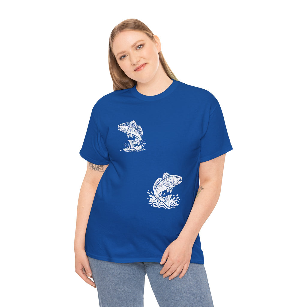 Go Track a Redfish Tee — Fishing Graphic T-Shirt with 'The Apps Are Tracking You' Slogan