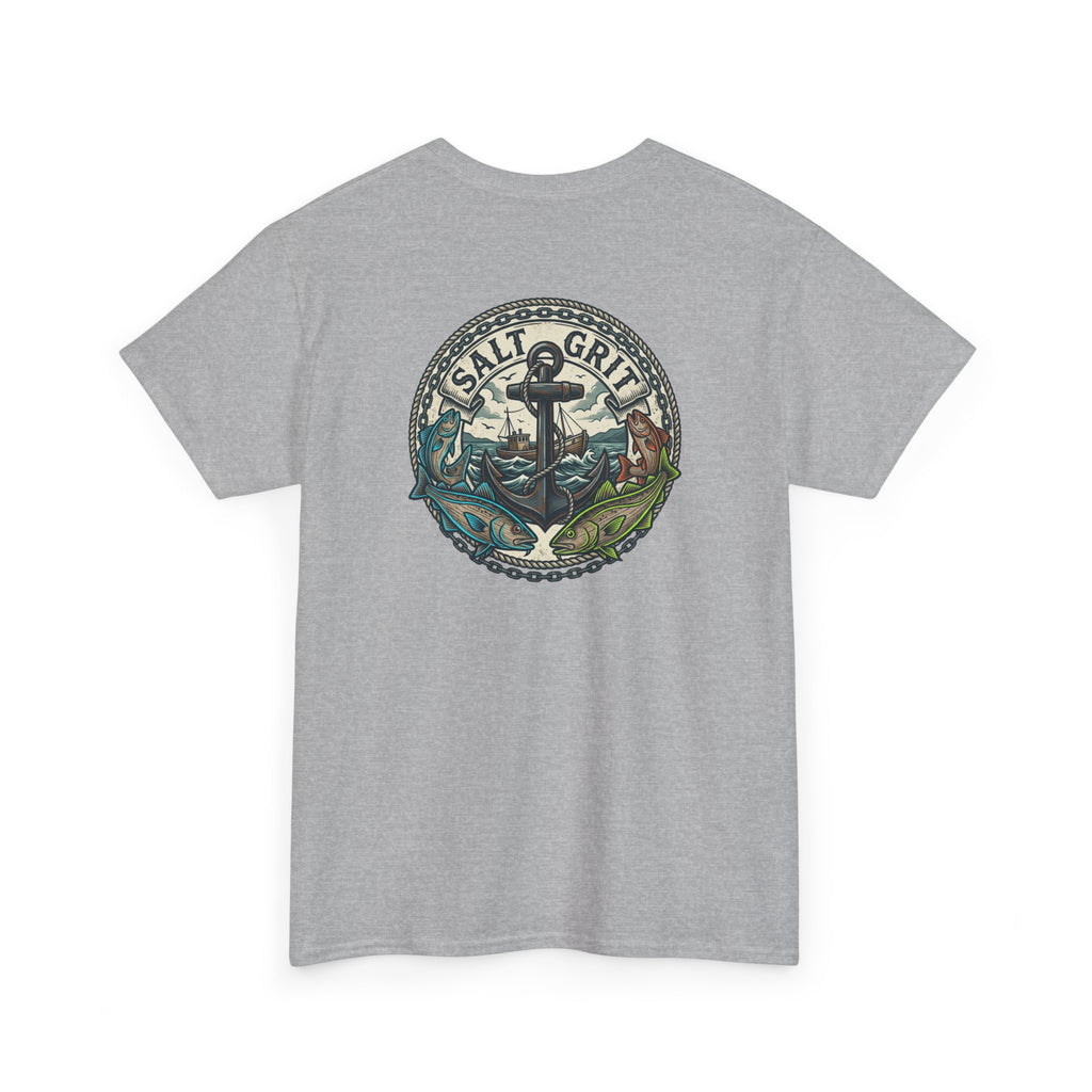 Salt Grit Anchor Tee — Nautical Fishing Crew T-Shirt