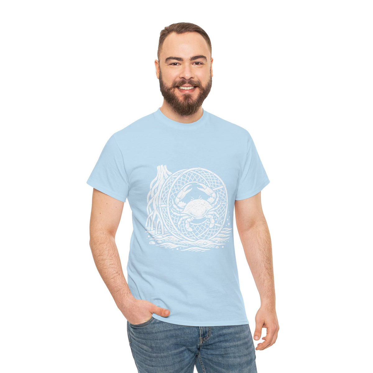 Crab Crew Graphic Tee — "Hauling Rebels Blue Crab Crew" Cotton T-Shirt