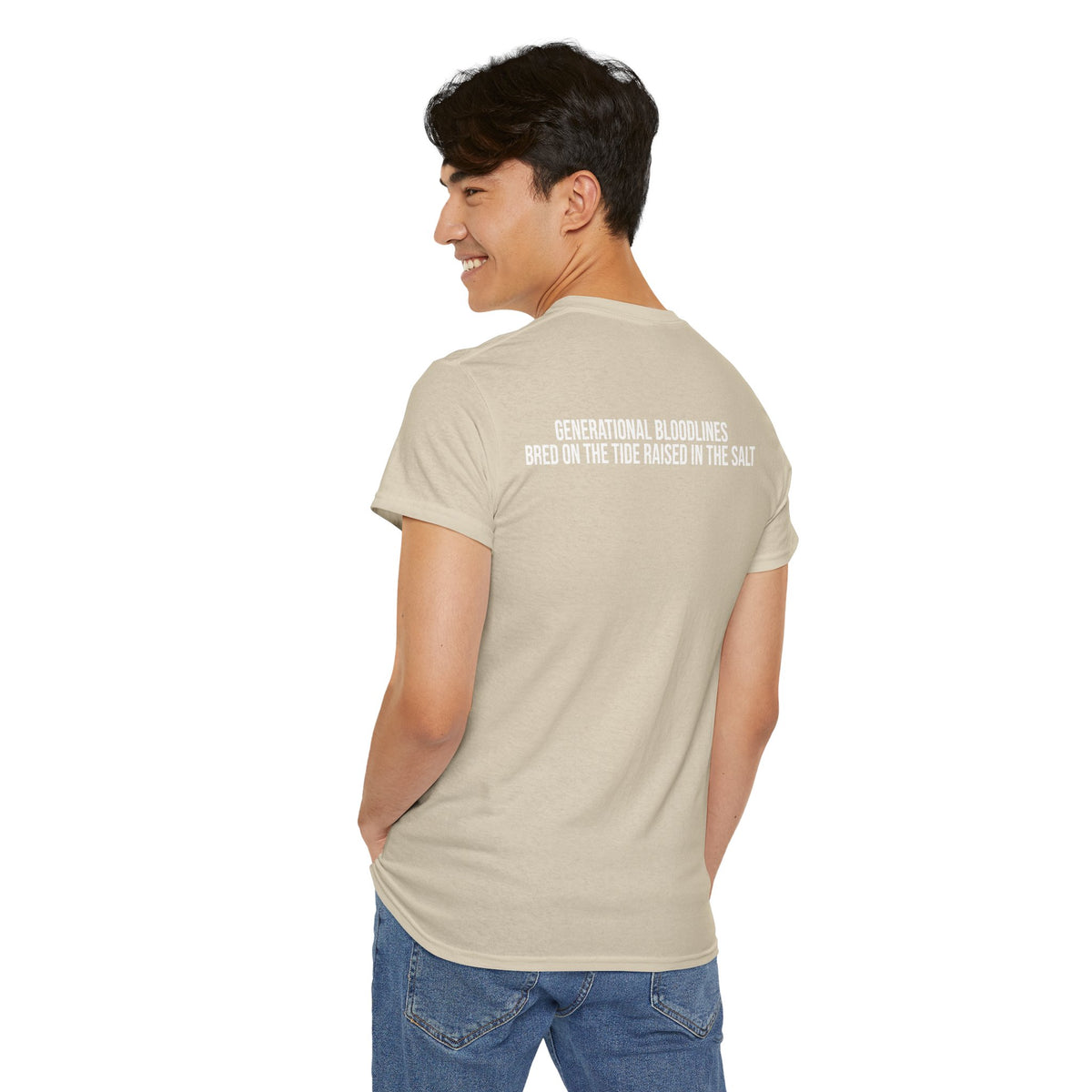 Fishing Family Tee — 'Generational Bloodlines, Bred on the Tide, Raised in the Salt' Graphic