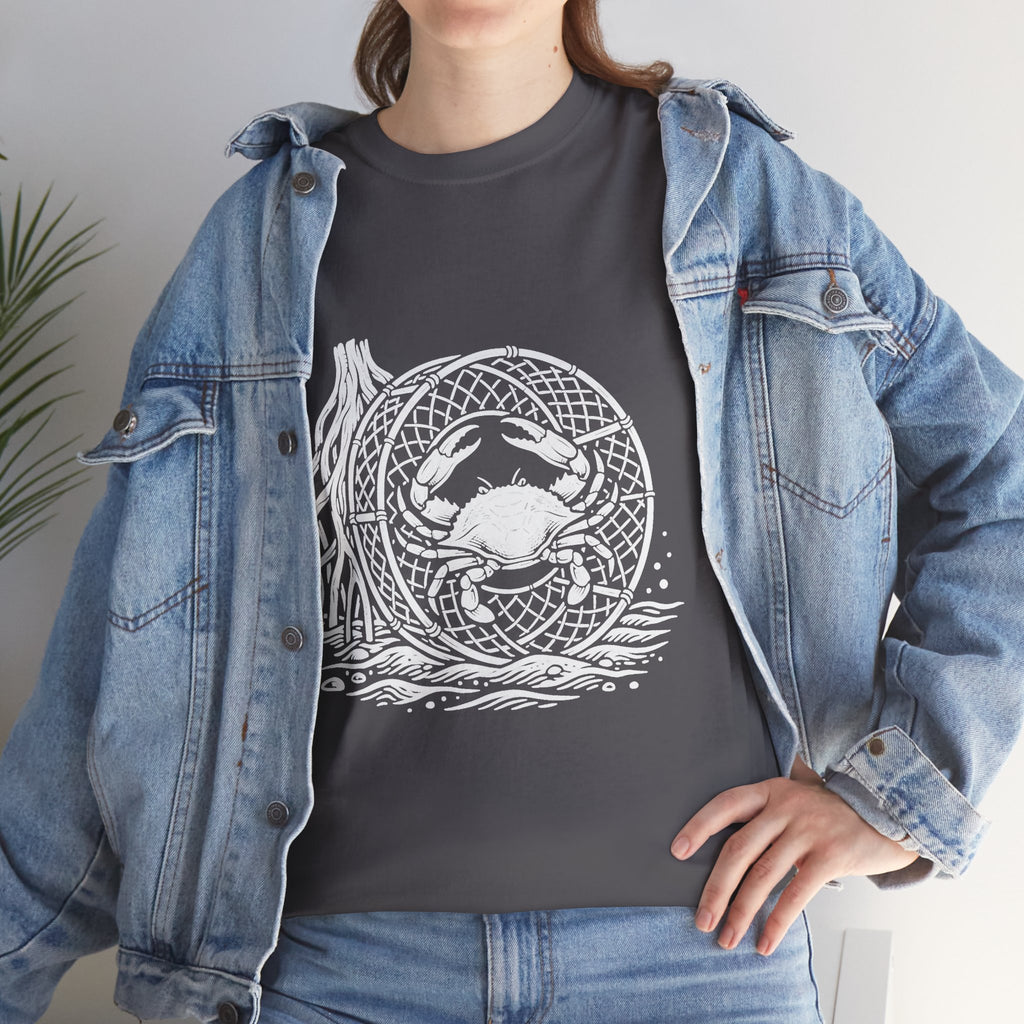 Crab Crew Graphic Tee — "Hauling Rebels Blue Crab Crew" Cotton T-Shirt