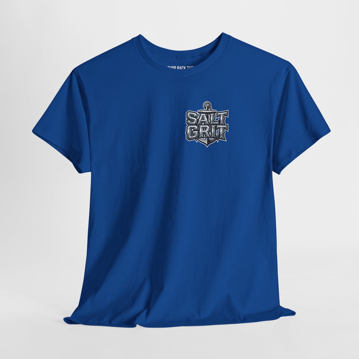 Mahi-Mahi Fishing Tee — “Salt Grit” Logo Front & Leaping Fish Back