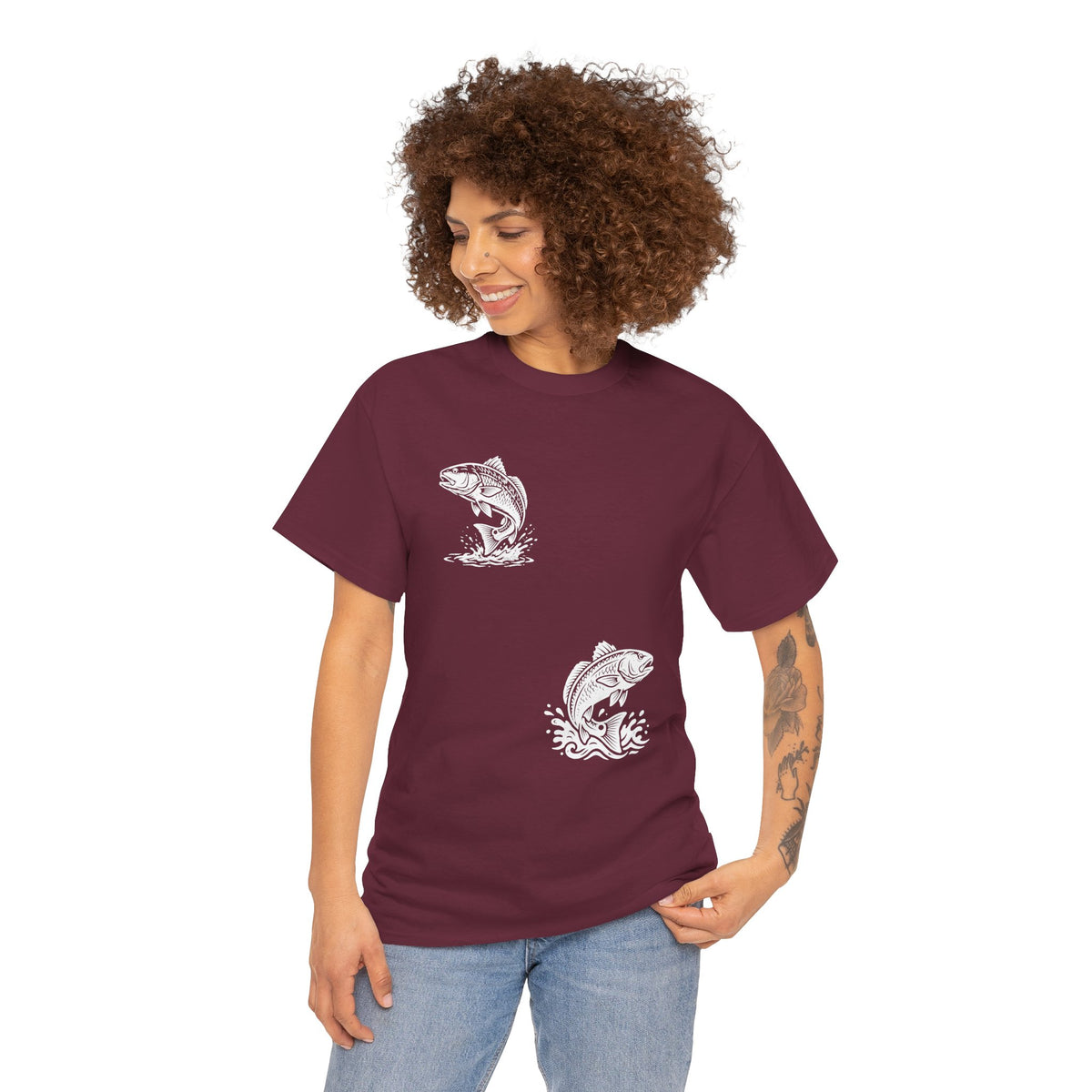 Go Track a Redfish Tee — Fishing Graphic T-Shirt with 'The Apps Are Tracking You' Slogan