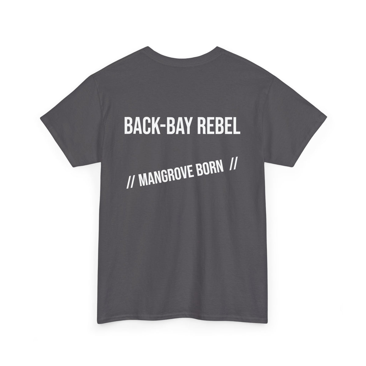 Fishing T-Shirt — "Back-Bay Rebel" Mangrove Born Graphic Tee