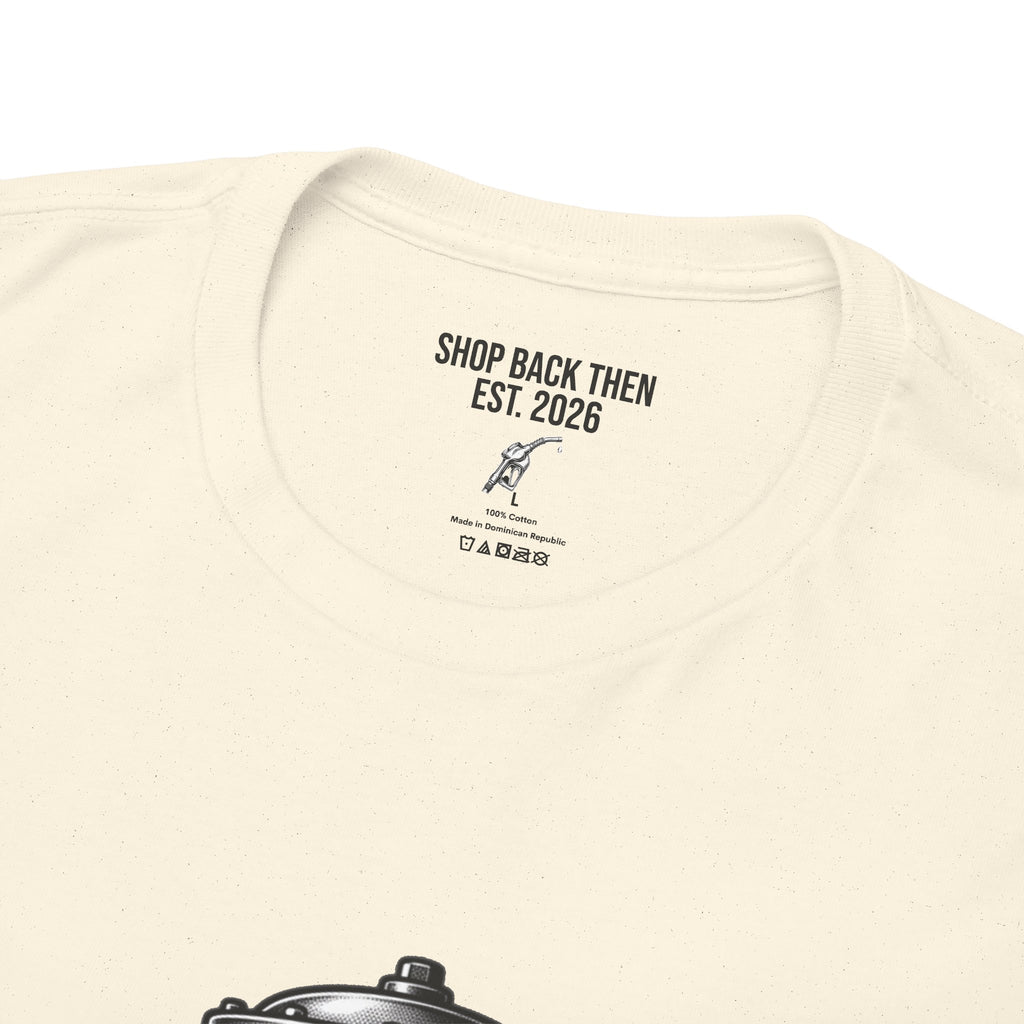 Vintage Gas Pump T-Shirt — "1905 Vintage Series: 7 a Gallon, The Good Old Days"