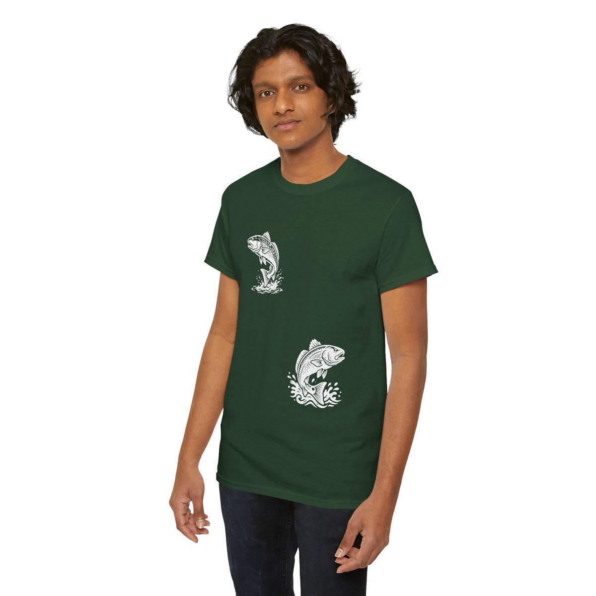 Go Track a Redfish Tee — Fishing Graphic T-Shirt with 'The Apps Are Tracking You' Slogan