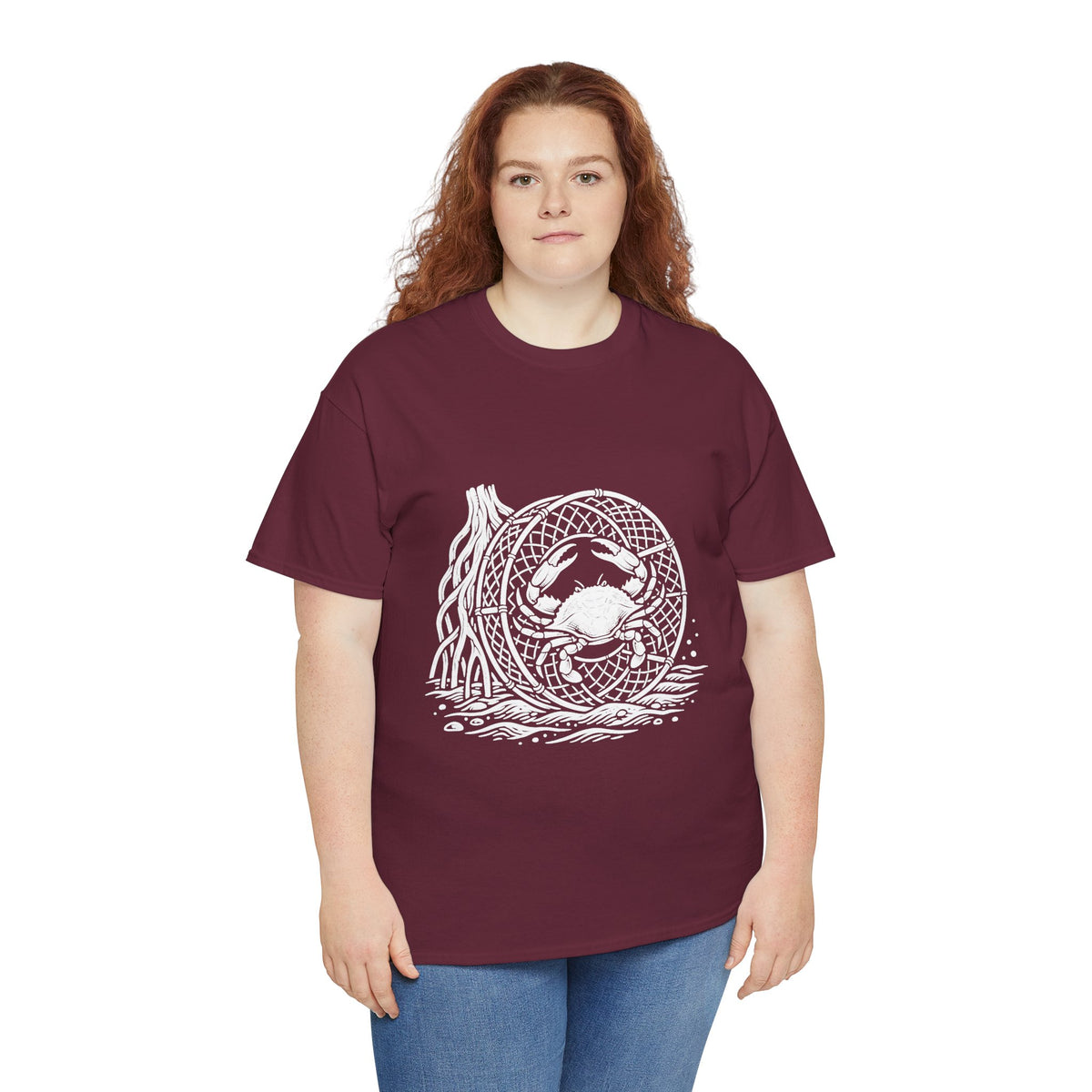 Crab Crew Graphic Tee — "Hauling Rebels Blue Crab Crew" Cotton T-Shirt
