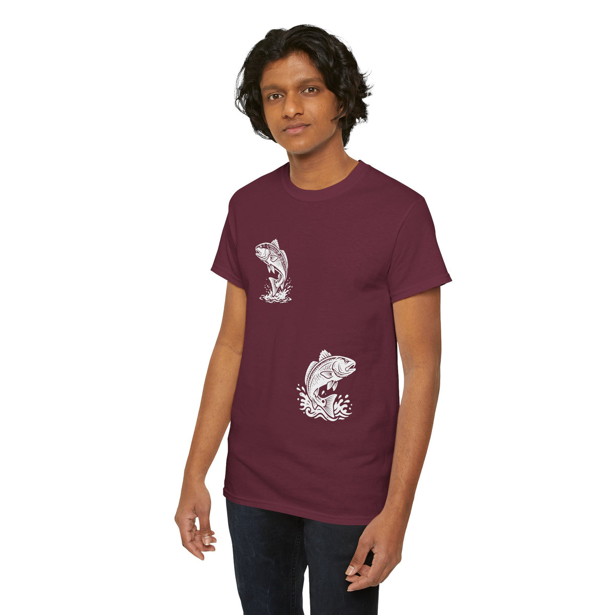 Go Track a Redfish Tee — Fishing Graphic T-Shirt with 'The Apps Are Tracking You' Slogan