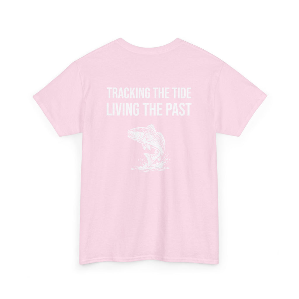 Fishing Tee — "Tracking the Tide, Living the Past" Graphic Shirt