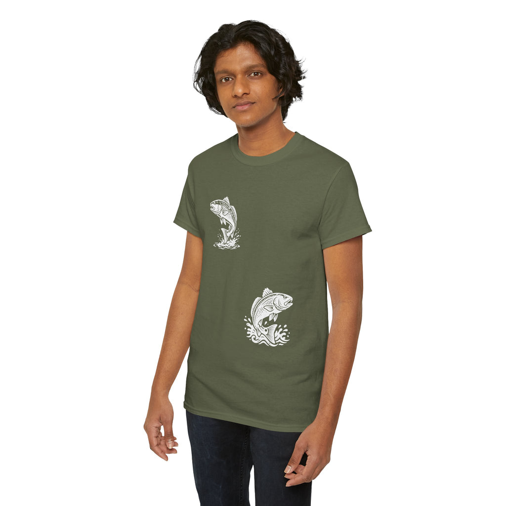 Go Track a Redfish Tee — Fishing Graphic T-Shirt with 'The Apps Are Tracking You' Slogan