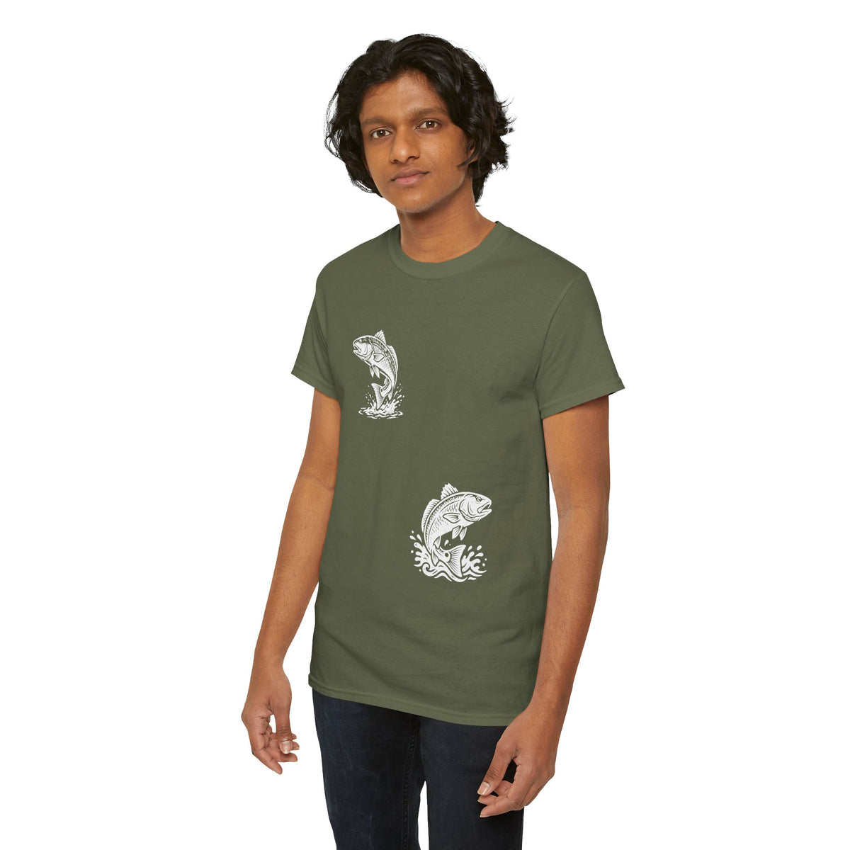 Go Track a Redfish Tee — Fishing Graphic T-Shirt with 'The Apps Are Tracking You' Slogan