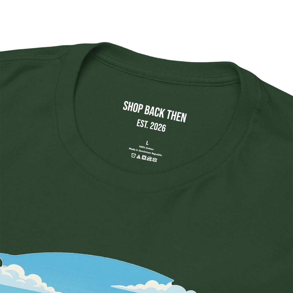 Fishing Tee — "Tracking the Tide, Living the Past" Graphic Shirt