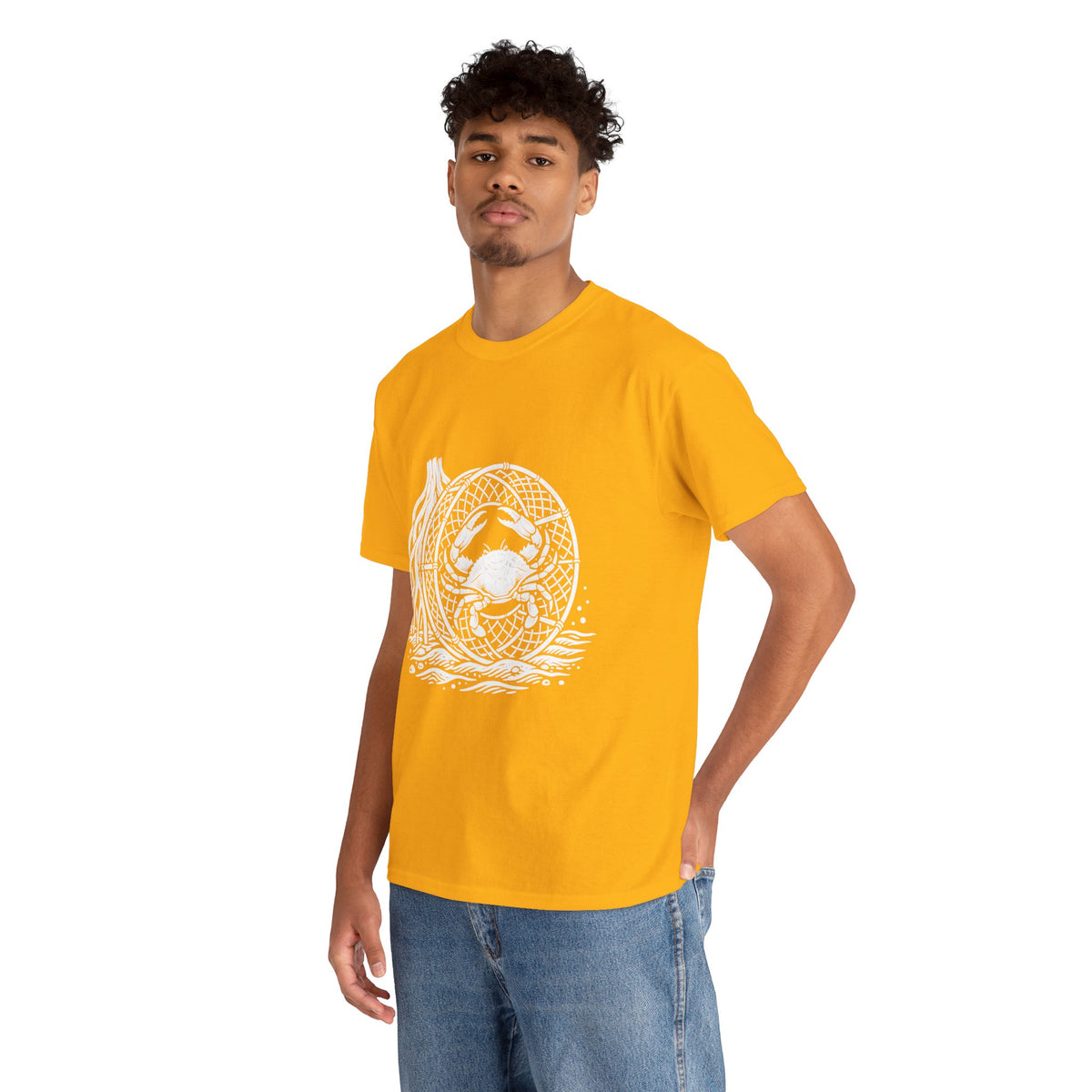 Crab Crew Graphic Tee — "Hauling Rebels Blue Crab Crew" Cotton T-Shirt