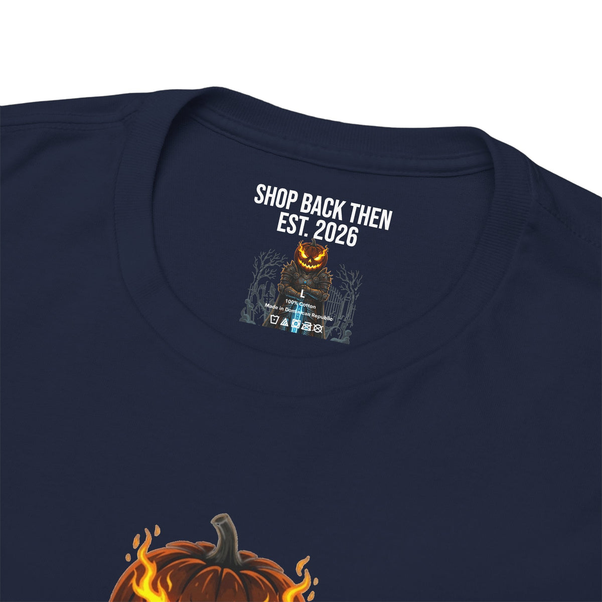 Halloween Pumpkin Head T-Shirt — Jack-O'-Lantern Knight Graphic Tee