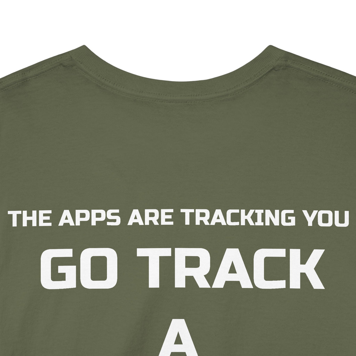 Go Track a Redfish Tee — Fishing Graphic T-Shirt with 'The Apps Are Tracking You' Slogan